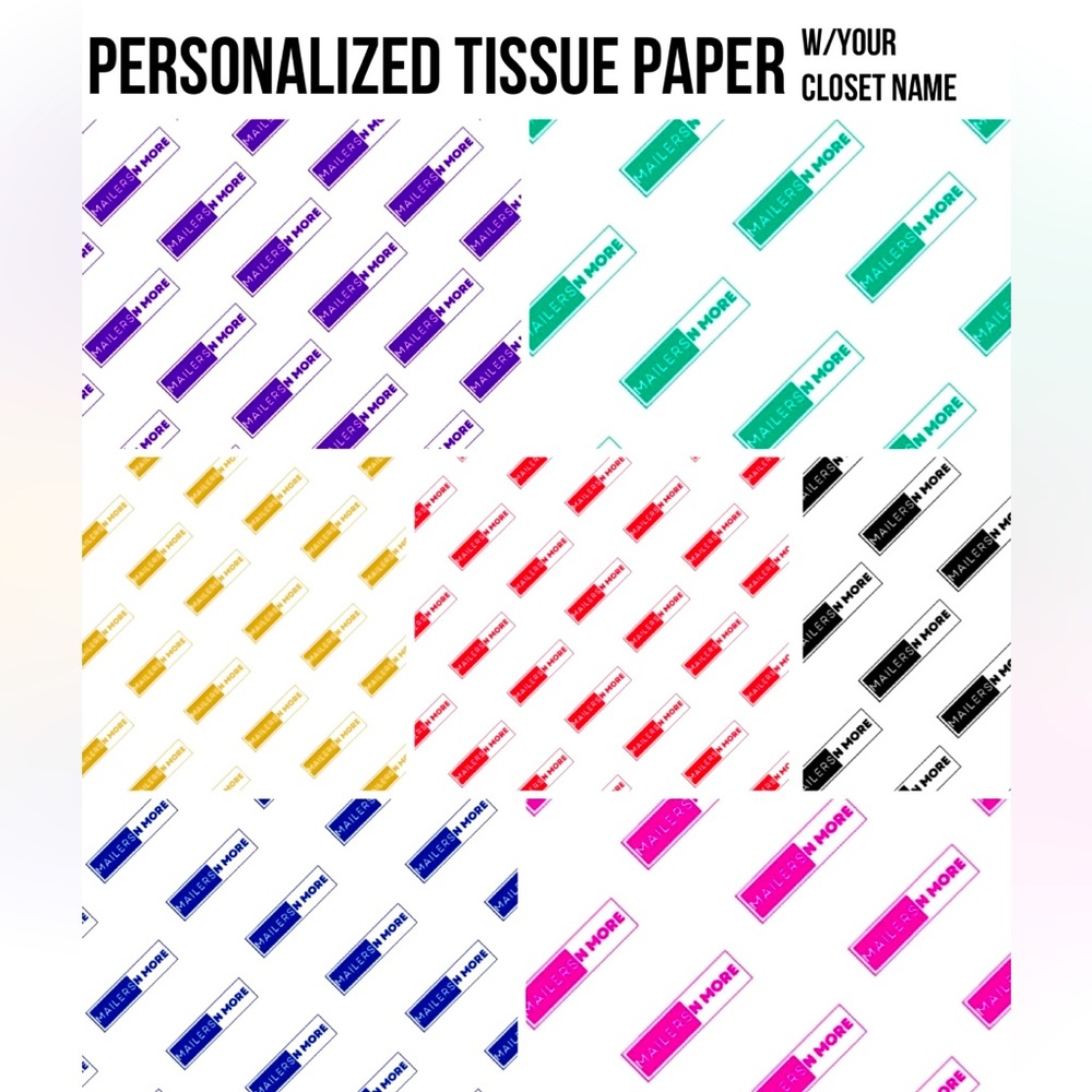 8x13 CUSTOM Personalized Tissue w/ closet name select option CHECK THE REVIEWS